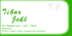 tibor jekl business card